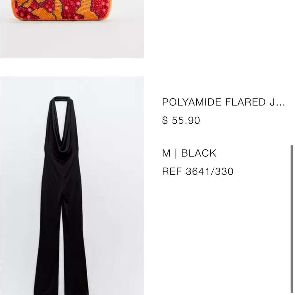 Zara Halter Flared Jumpsuit
